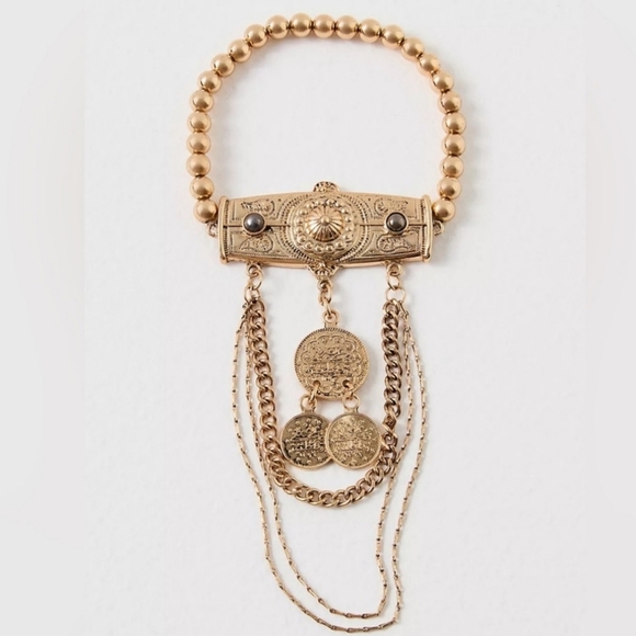 Free People, Last Chance Arm Cuff, Gold -NEW! - Picture 2 of 7